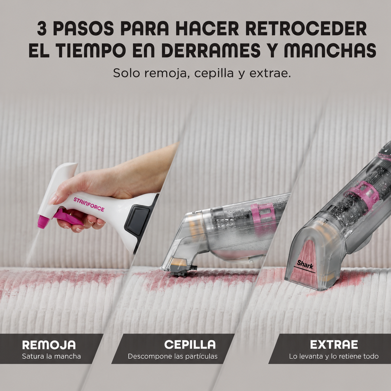 Shark StainForce™ – Limpiador Portátil Inalámbrico de Manchas