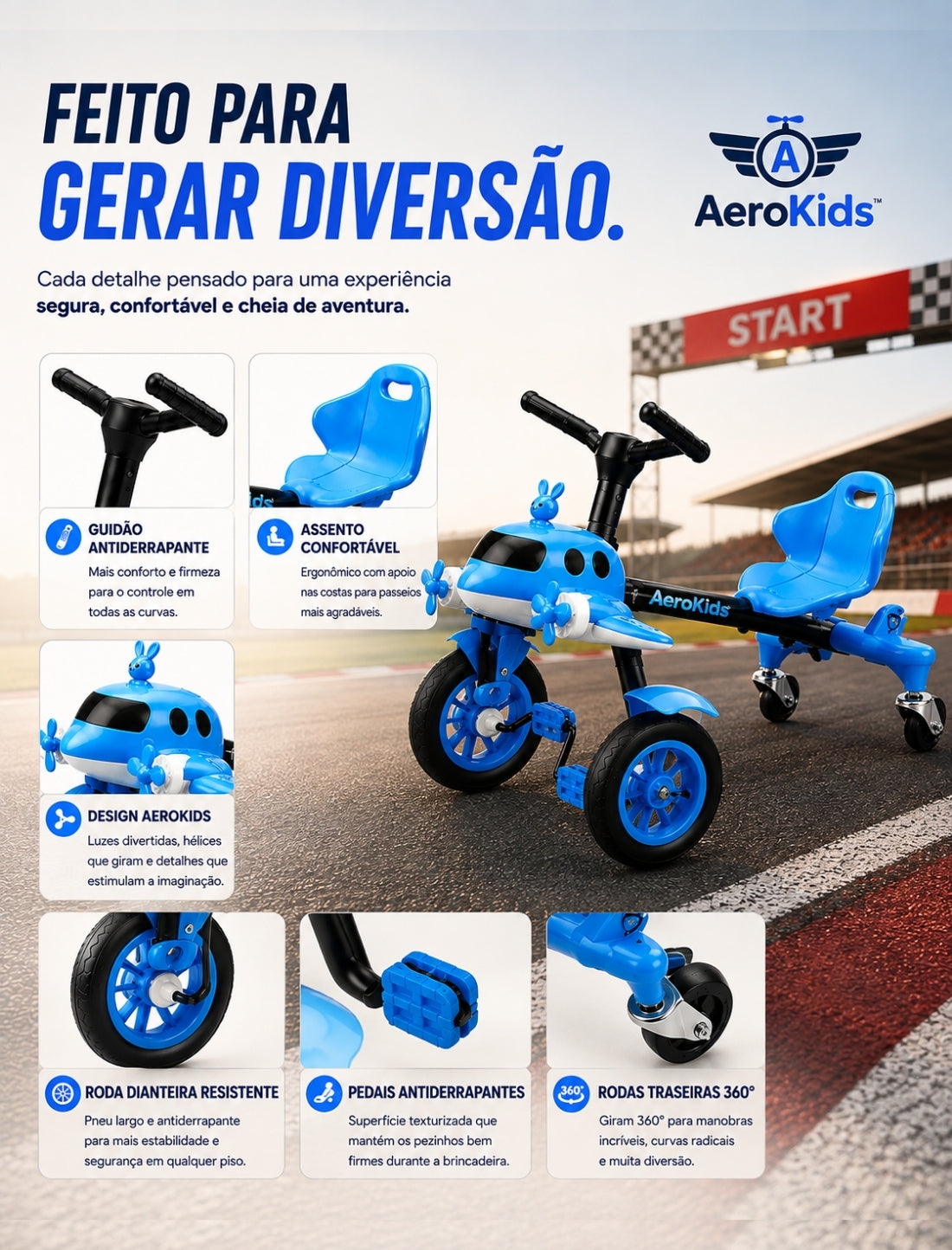 Cuatriciclo Infantil AeroKids®